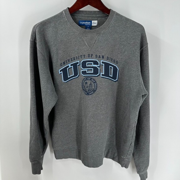 University Of San Diego Toreros Big Cotton Mens Gray Graphic Sweatshirt Size M - Picture 2 of 8